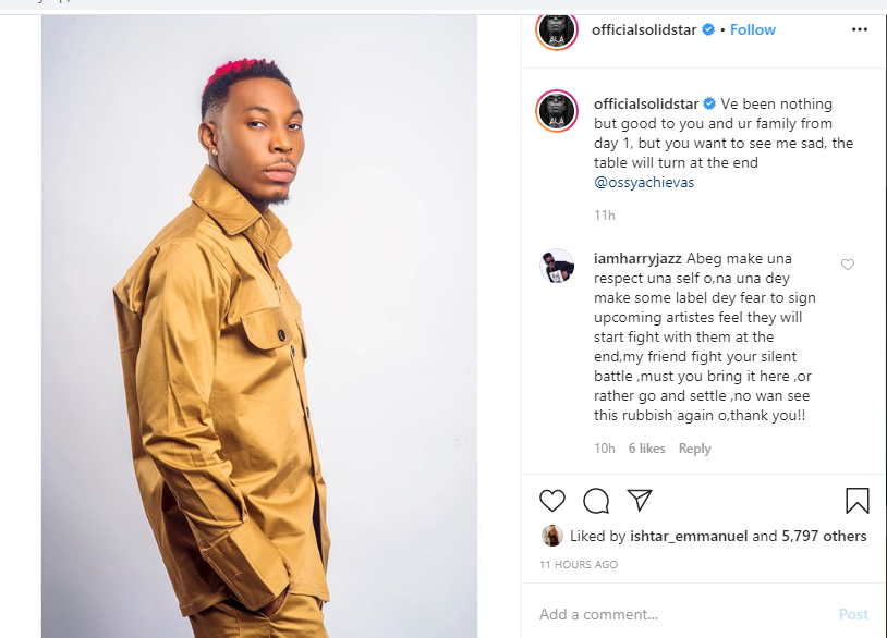 SolidStar calls out record label boss, Ossy Achievas, demands for 10 ...
