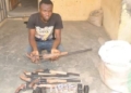 Man arrested with guns concealed in bag of Garri