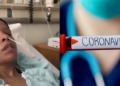 Woman shows what the Corona Virus test feels like by sharing a video of her getting tested