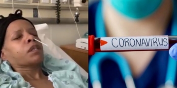 Woman shows what the Corona Virus test feels like by sharing a video of her getting tested