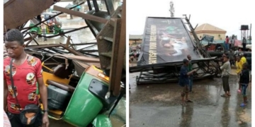 One dead as billboard falls in Aba