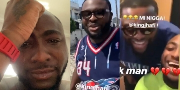 Davido in tears as he loses close friend to death