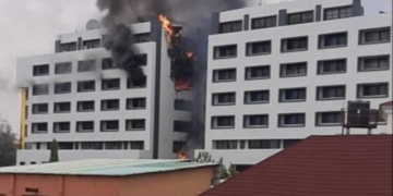 BREAKING: Fire Guts Office Of The Accountant General In Abuja