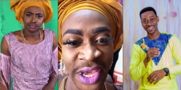 Lateef Adedimeji stirs reactions as he transforms into a stunning woman in a new video