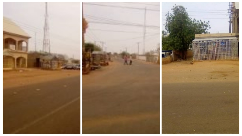 PHOTOS: Streets deserted in Buhari's hometown, Daura as lockdown takes effect