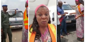 VIDEO: Policemen turn commercial transporters in Lagos during lockdown.