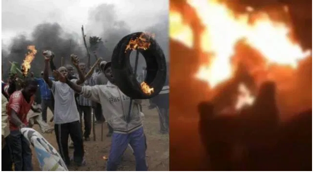 COVID-19: Angry youths nab members of ‘1 million boy’ sets them on fire in Lagos