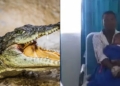 Mom battles a killer crocodile to rescue her son from its jaws