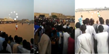 Kano Residents Defy Social Distancing To See Football Match