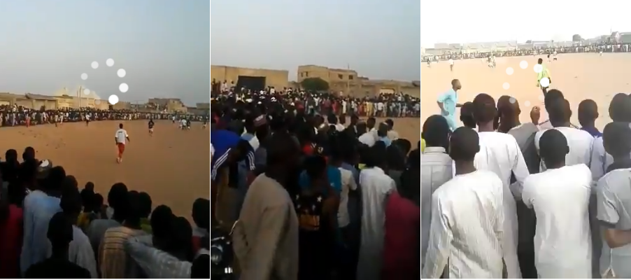 Kano Residents Defy Social Distancing To See Football Match