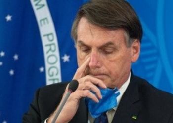 Brazil president coughs at rally