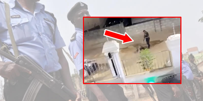 VIDEO: Four armed robbers shot dead by police while robbing in Lekki