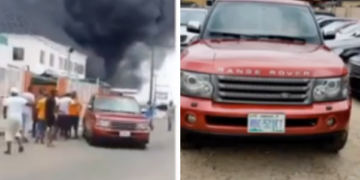 NNPC Fire: Fake Good Samaritan absconds with Range Rover in Lagos