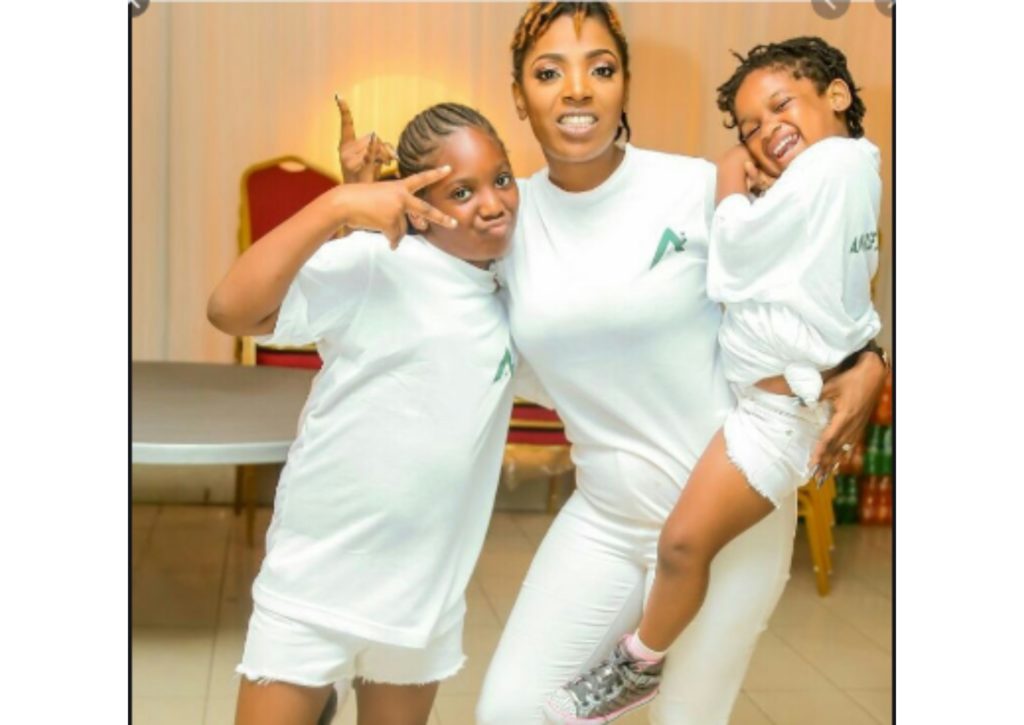 Annie Idibia and her kids