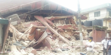 Many escape death as three-storey building collapses in Umuahia