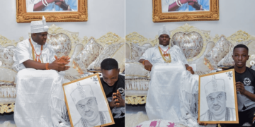 Ooni of Ife adopts and gives scholarship to boy who drew his portrait