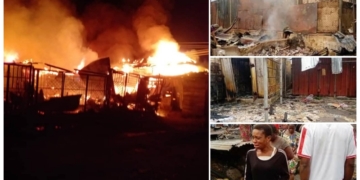 VIDEO: Fire guts Marian market in Calabar