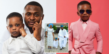 PHOTO: Ubi Franklin and ex-wife, Lilian Esoro celebrate their son as he turns 4