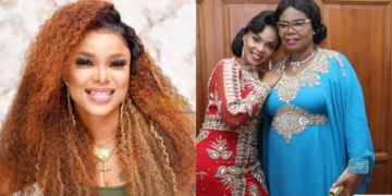 Nollywood actress, Iyabo Ojo celebrates look alike mum on her birthday