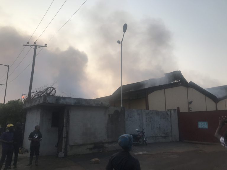 Guinness warehouse gutted by fire in Lagos