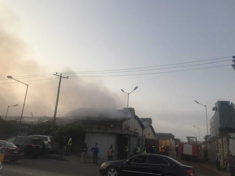 Guinness warehouse gutted by fire in Lagos