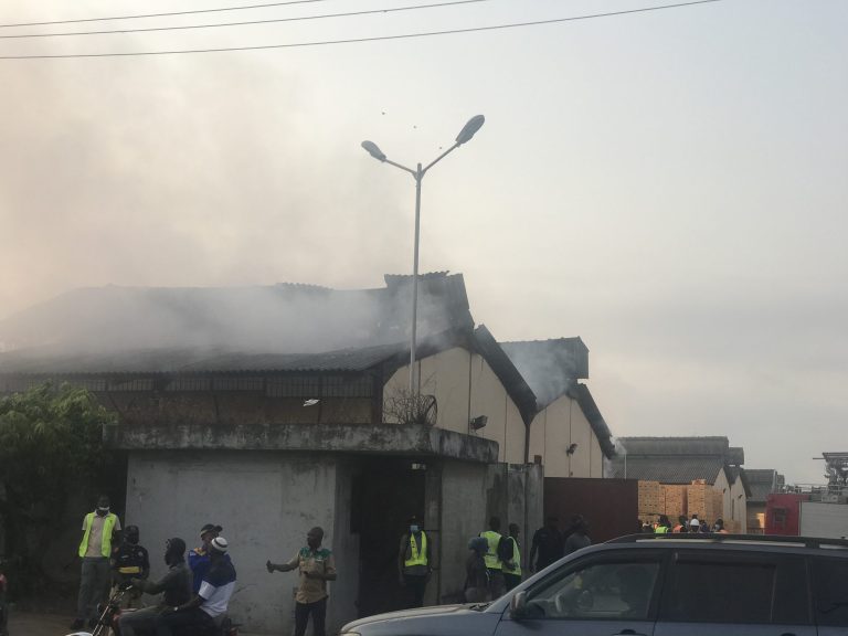 Guinness warehouse gutted by fire in Lagos