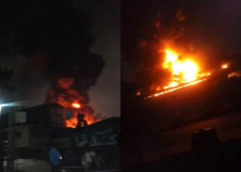 Guinness warehouse gutted by fire in Lagos