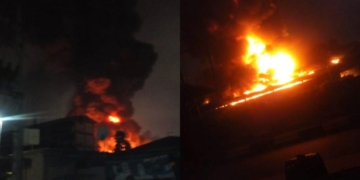 Guinness warehouse gutted by fire in Lagos