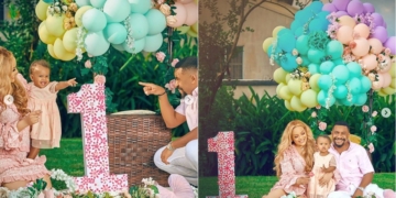 Sarah Ofili and hubby, Seigha Adukeh, celebrate daughter, Siena, on first birthday