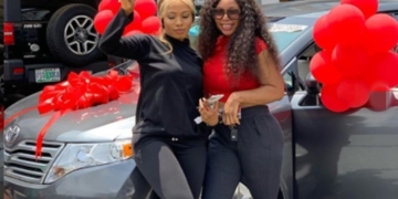 BBNaija star, Mercy Eke gifts her sister a car on her birthday (photos)