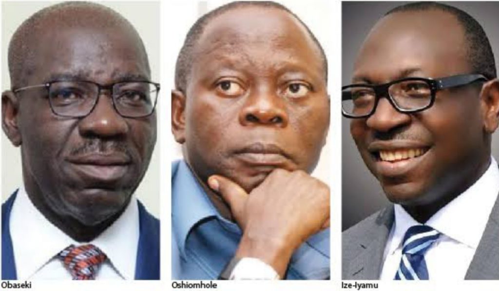 Edo governorship election: Obaseki, Ize-Iyamu, Oshiomhole, others in peace meeting