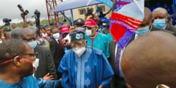 PHOTOS: Tinubu, Akande arrive Ondo for Akeredolu’s re-election campaign rally