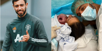 Manchester United star Bruno Fernandes welcomes baby boy