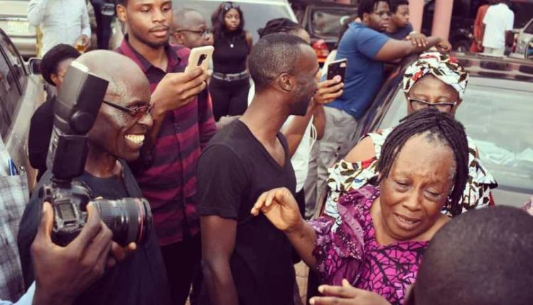 Actress Patience Ozokwor sheds tears of joy as she receives a car gift from her children on her birthday