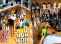 Billionaire blogger, Linda Ikeji gifts self 85 pairs of designer shoes to celebrate 40th birthday (Photos)